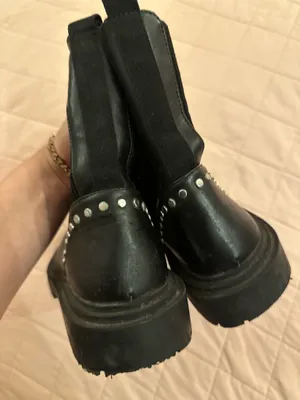 Zara Black Studded Boots thumbnail 6