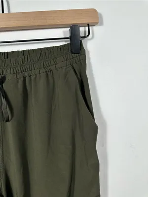 Lululemon Keep It‎ Classic Crop 23” Dark Olive Jogger Pants Women’s Size 4 thumbnail 5