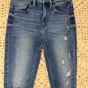 Kancan Women's Blue Distressed Jeans. #17 thumbnail 2