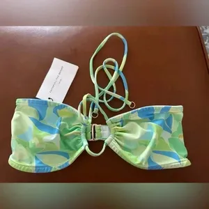 Faithfull The Brand Arriba Bikini Top in Galarosa Print Sz S‎ thumbnail 3