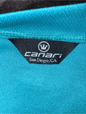 Women’s Canari Polo Black & Blue Short Sleeve Cycling Jersey Top Medium thumbnail 7