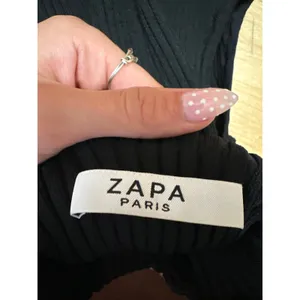Zara Women's Black Rib Knit Short Cap Sleeve Turtlenneck Sweater Bodysuit Top 2 thumbnail 3