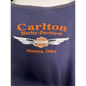 Harley Davidson Graphic Short Sleeve T-Shirt With Leather Strands thumbnail 5