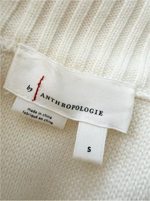 Anthropologie by English Factory Quarter zip Knit Sweater pocket front Size S thumbnail 13