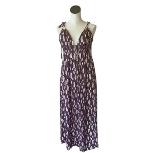 Altar'd State NWOT V Neck Purple Gold Maxi Dress Small thumbnail 3