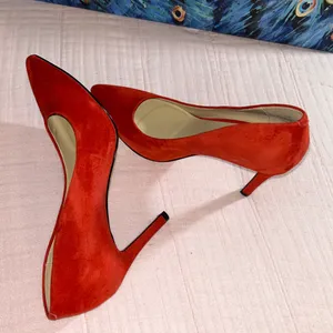 Saks Fifth Avenue Size 6 Burnt Orange Heels thumbnail 7