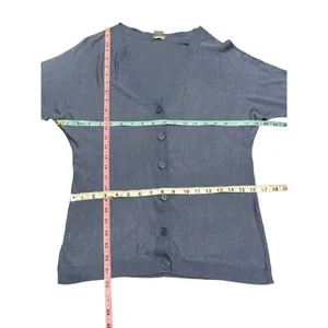 Ann Taylor linen & silk cardigan sweater top Small thumbnail 5