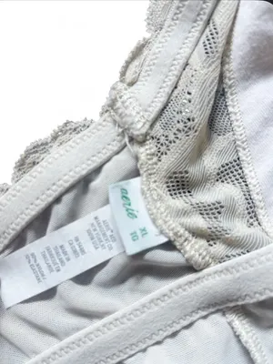 Aerie Triangle Bralette w Padding and Lace New Blooms Size XL Feminine Neutral thumbnail 7