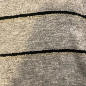 Old Navy Super Soft Grey Mock Neck Sweater with Black & Metallic Silver Stripes thumbnail 5