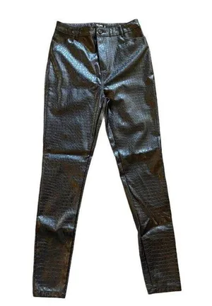 Missguided Faux Leather Snakeskin Pants thumbnail 1