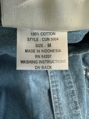 Vintage Store Mickey Cintas Employee Uniform Denim Button Down Shirt sz M thumbnail 6