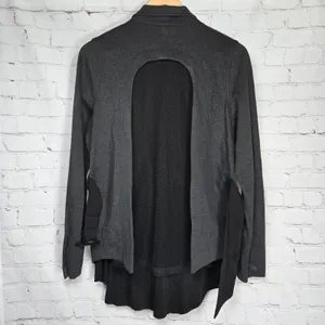 Cabi Charcoal Gray Mesh Back Jacket Womens Size Small Moto Style‎ 3184 thumbnail 4