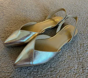 J Crew Gold Flats thumbnail 1