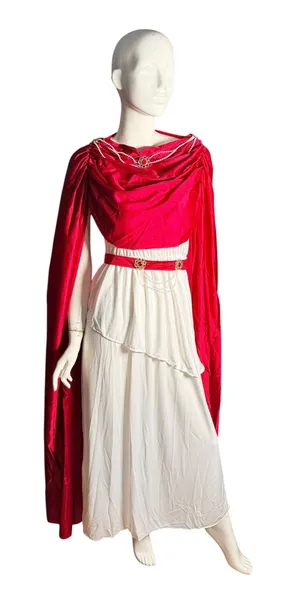 Hauntlook Roman Empress Costume Red White Goddess Toga Gown Womens Medium thumbnail 1
