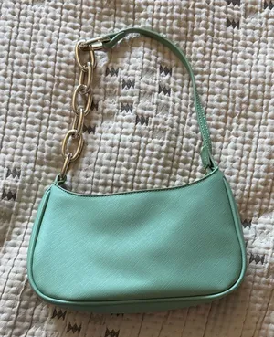 House of Want Green Mini Bag with Chain Detail thumbnail 1