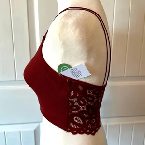 Hollister Lace Red Strappy Bralette thumbnail 4