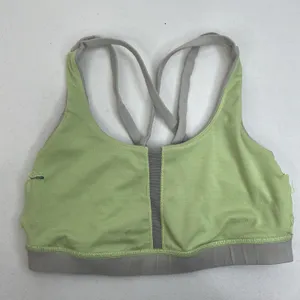 Lululemon Size 6 Energy Bra Medium Support Stretch B / C Cup Gray Lime Green thumbnail 8