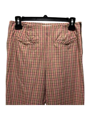 Anthropologie The Essential Slim Plaid High-Waisted Pants Size 2 thumbnail 5