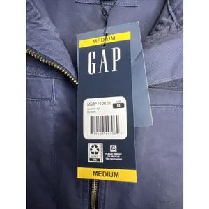 GAP‎ Women's Field Jacket Medium Midnight Blue Full Zip Utility NWT $108 Flaw thumbnail 6