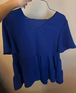 Royal blue blouse thumbnail 1
