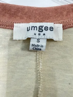 Umgee Cream Leopard Raglan Top with Brown Trim thumbnail 2
