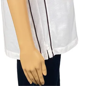 EP PRO Tour Dry Performance White w/Blk Trim Short Sleeve Golf Polo Snaps Large thumbnail 6