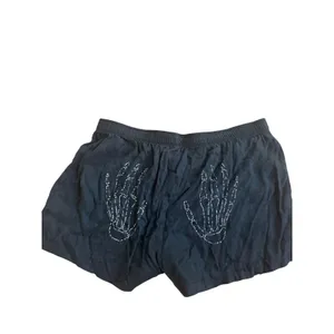 PINK Victoria's Secret Black Boxer Shorts Skeleton Hands Women's Large‎ thumbnail 2