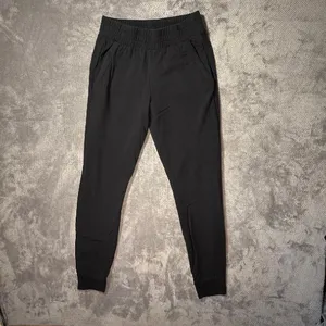 Alo Yoga Unwind Sweatpants Black High Rise Tapered Joggers Pants Activewear #170 thumbnail 4