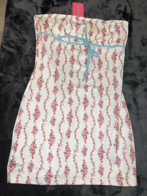 Edikted Jules Print Strapless Minidress Size Medium New with tag thumbnail 10