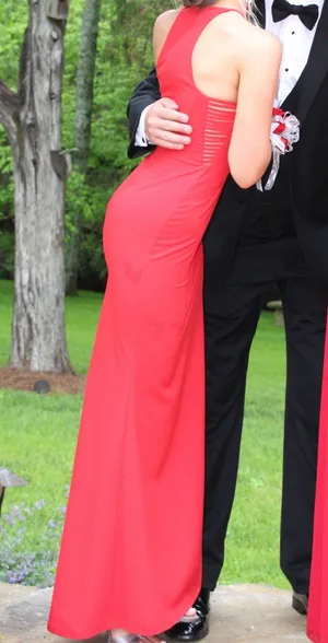 Red formal dress Size 00 thumbnail 1