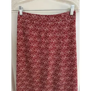 Sky and Sparrow Midi Red White Patterned Button Up Skirt Women's Sz 0 thumbnail 6