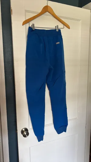 FIGS royal blue Scrub set top and Pants Catarina top and Zamora Jogger thumbnail 3