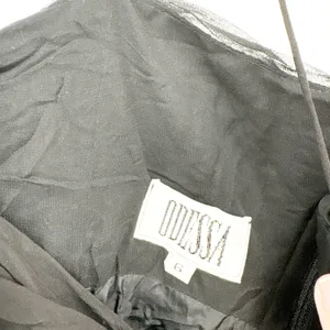 Odessa Womens Black 100% Silk Ruched 90s Whimsigoth Cocktail Mini Dress Size‎ 6 thumbnail 4