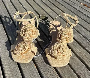 Nwt Women's Esme‎ Floral Crochet Kitten Heels - A New Day Size 6 spring whimsy thumbnail 1