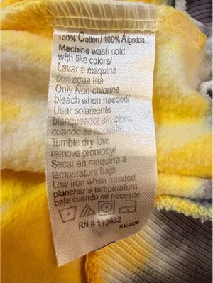 American Vintage Myrtle Beach Tie Dye Sweatshirt Women L Yellow Gray thumbnail 3