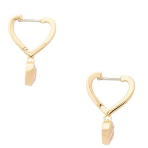 NWT Kate Spade “Rock Solid” heart drop earrings thumbnail 3