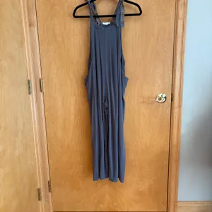 Annie Wear LA Women's Jumpsuit Casual Tie Strap Gray Plax Viscose‎ Blend Size L thumbnail 4