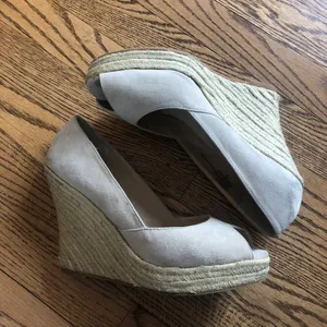 Colin Stuart Wedges Peep Toe Espadrille Cream  thumbnail 8