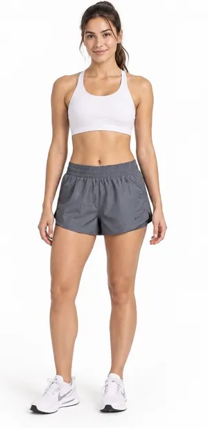 Nike Dri-FIT Women’s Running Shorts Size Large Gray Blue Athletic Workout NWT thumbnail 1