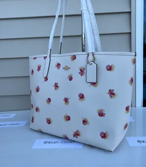 Coach City Tote With Pop Floral Print thumbnail 4