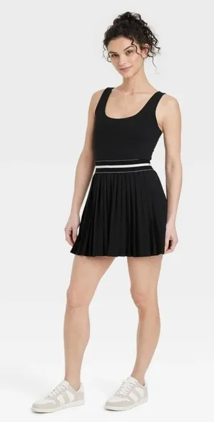all in motion Black Pleated Tennis Skirt Athleisure Athletic Skort‎ Women's XS thumbnail 1