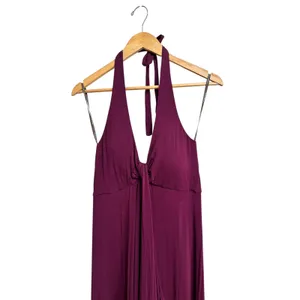 Tommy Bahama Purple Halter Maxi Dress‎ Plum Summer Medium thumbnail 2