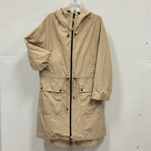Zara Water Repellent Parka Tan Khaki Longline Hooded Utility Jacket 0518/046/710 thumbnail 2