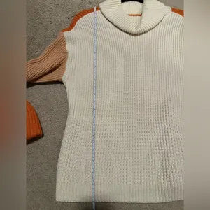 Kori Cream and Orange Turtleneck Sweater thumbnail 6