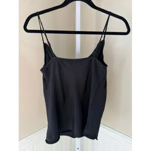 FRAME Noir Cowl Neck Cami Adjustable Spaghetti Strap Black Top Size‎ XS thumbnail 3