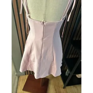 Zara pink Barbie body contour dress size S NWT short sexy thumbnail 4