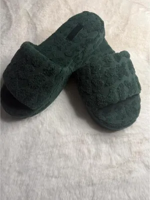 SKIMS Spa Terry Platform Slide Slippers Pine Green EU 37 / US 6.5-7 New thumbnail 3