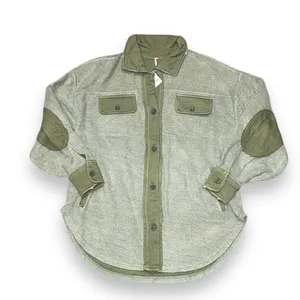 Free People Ruby Jacket Womens XS Green NWT Shacket Fleece OB1468375 Jaded‎ thumbnail 3