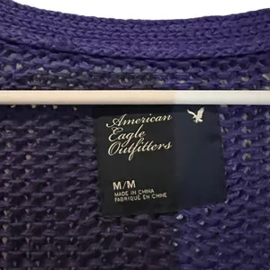 American Eagle Outfitters Cardigan Sweater‎ Womens Medium Purple V-Neck Button thumbnail 3