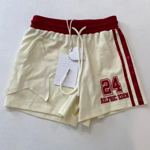 Aelfric Eden Athletic Mesh Shorts XS Cream Red Varsity Y2K NWT thumbnail 2